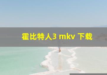 霍比特人3 mkv 下载